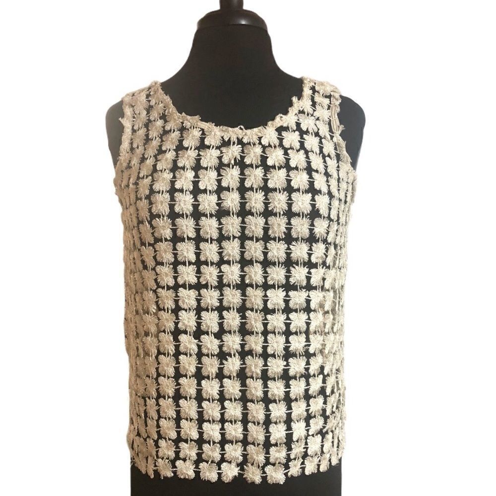 Freeway Floral Crochet Top Sz S